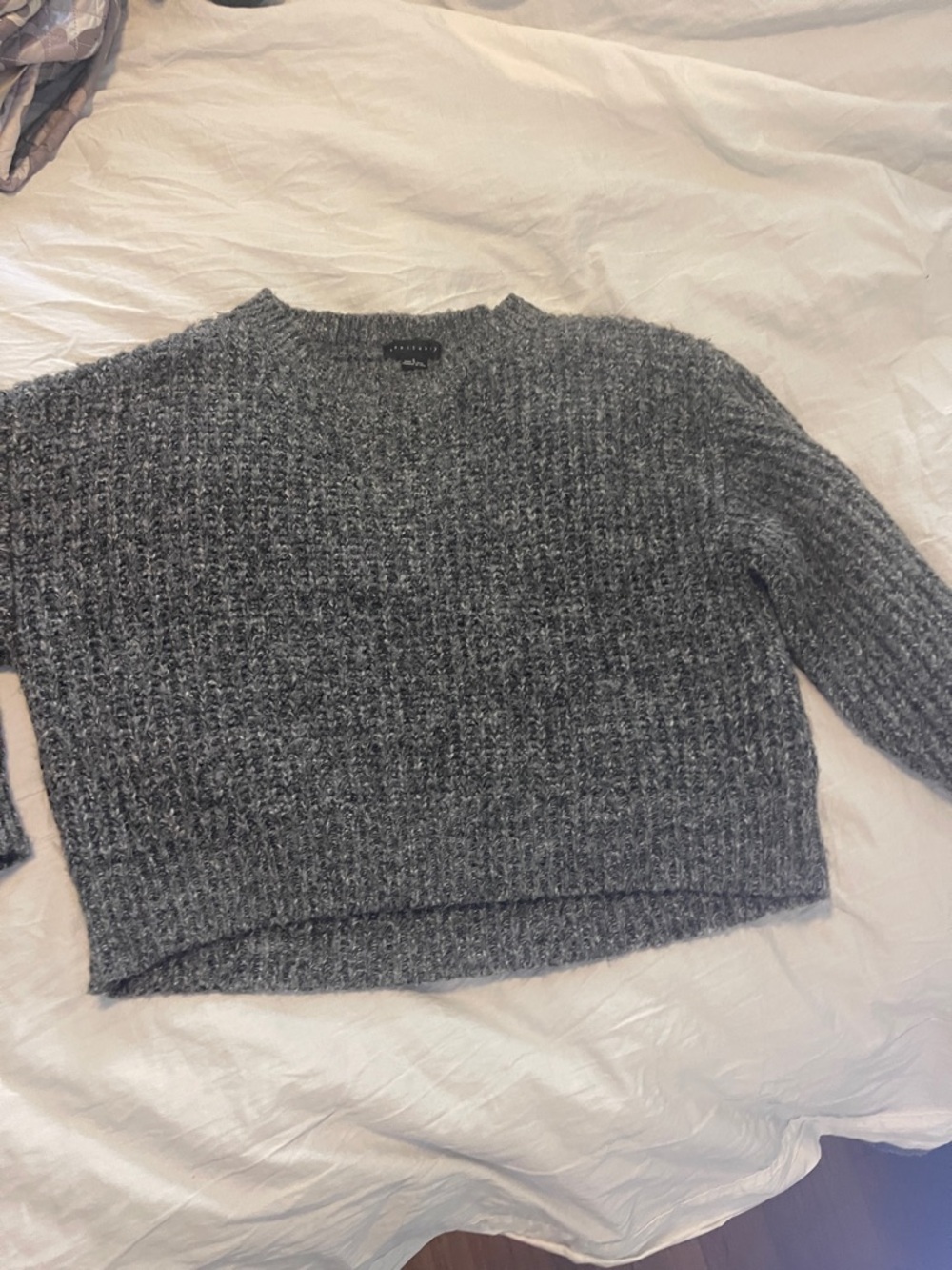 Sanctuary Heathered Gray Crewneck Sweater